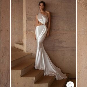 Katherine Tash Giselle White Cutout Gown